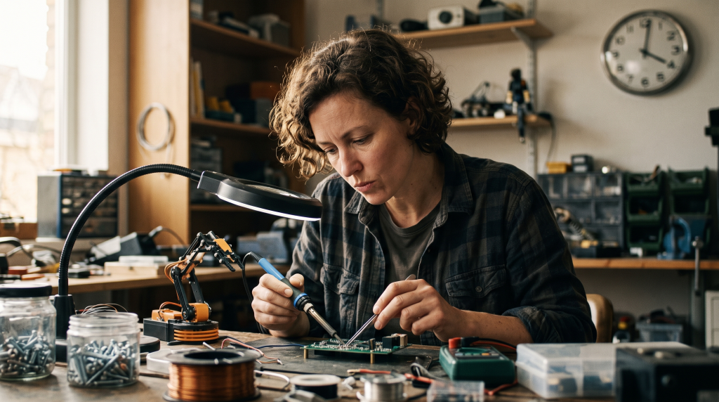 EmpowerAbility. ADHD. Woman working on electronics.
