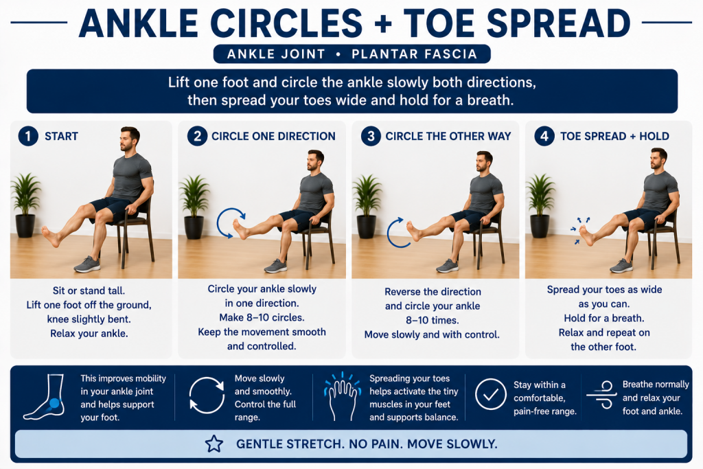 Ankle circles and toe spread