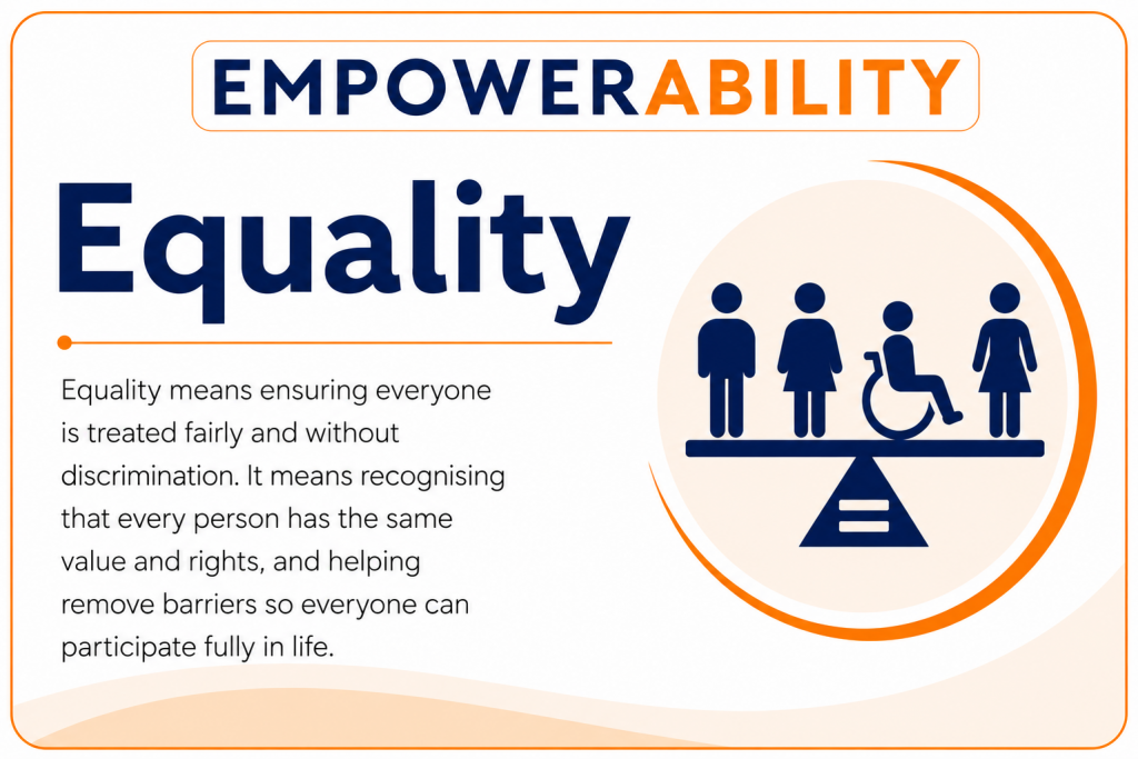 EmpowerAbility. Calling card. Equality.