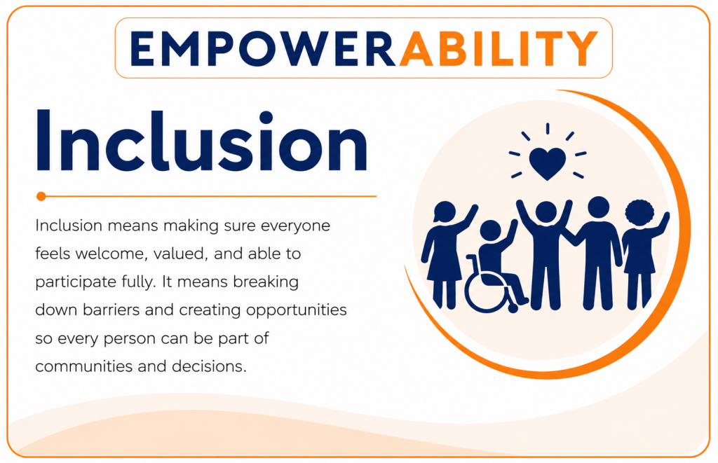 EmpowerAbility. Calling card. Inclusion.