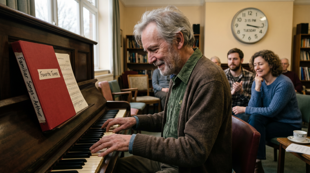 EmpowerAbility. Dementia. Man playing the piano.