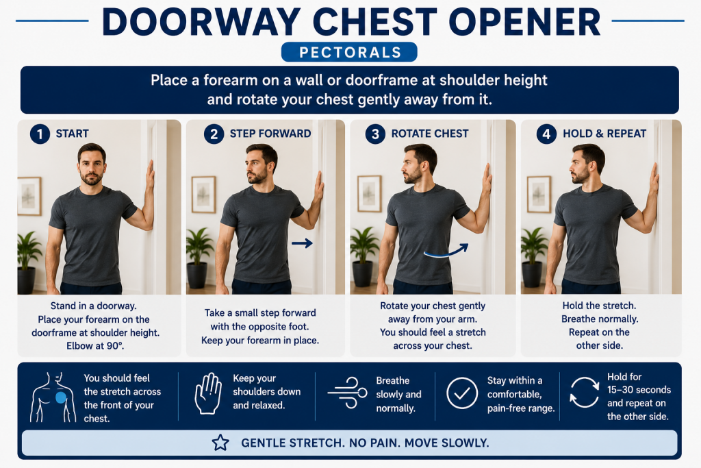 Doorway chest opener