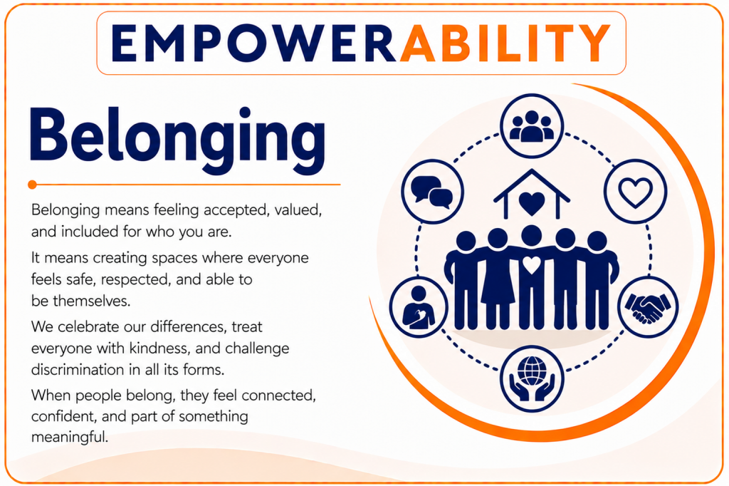 EmpowerAbility. Calling card. Belonging.