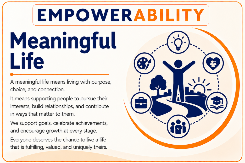 EmpowerAbility. Calling card. Meaningful Life.