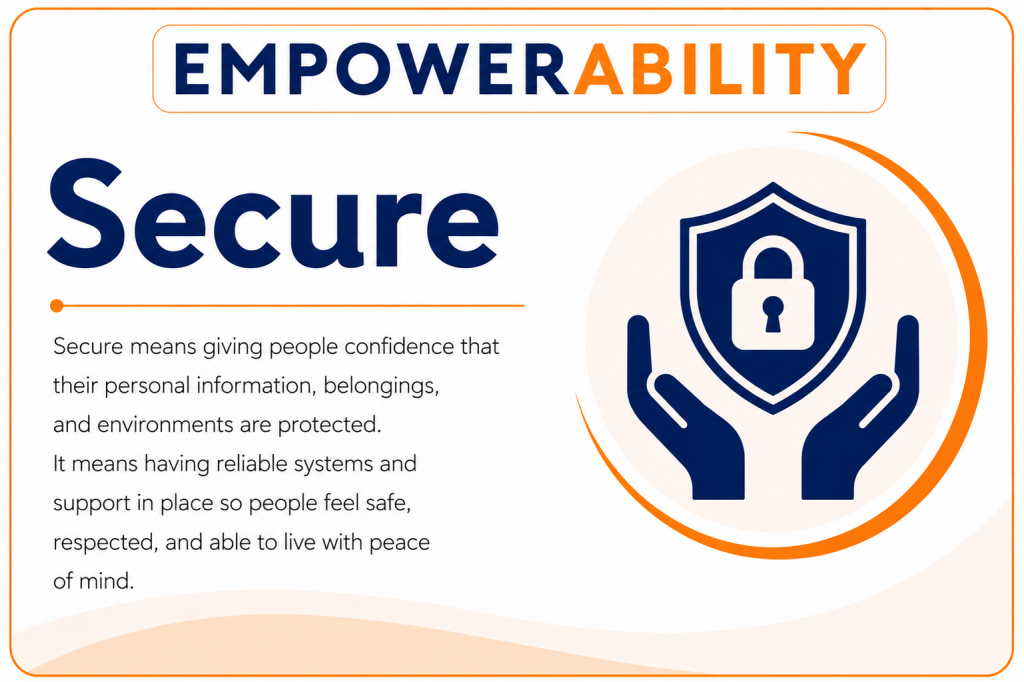EmpowerAbility calling card. Secure.