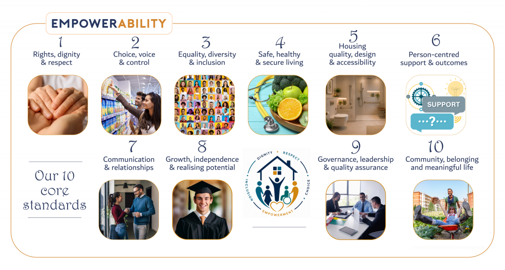 EmpowerAbility.  Our Standards.  Banner.
