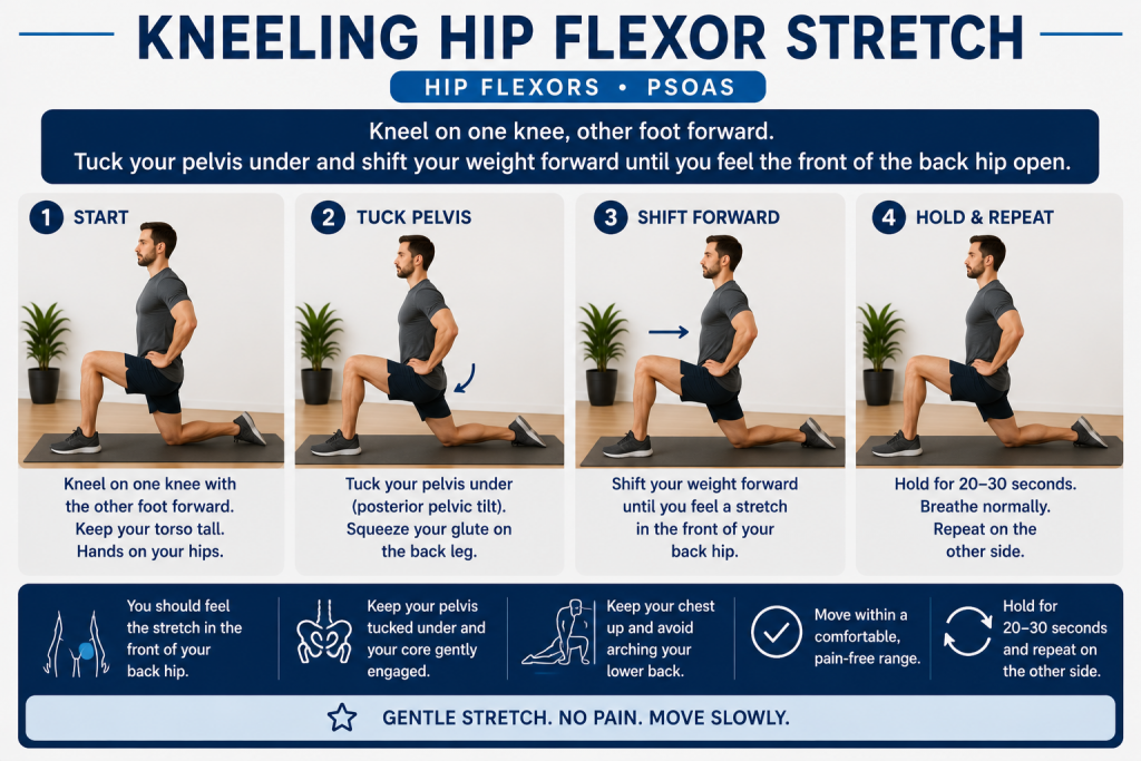 Kneeling hip flexor stretch