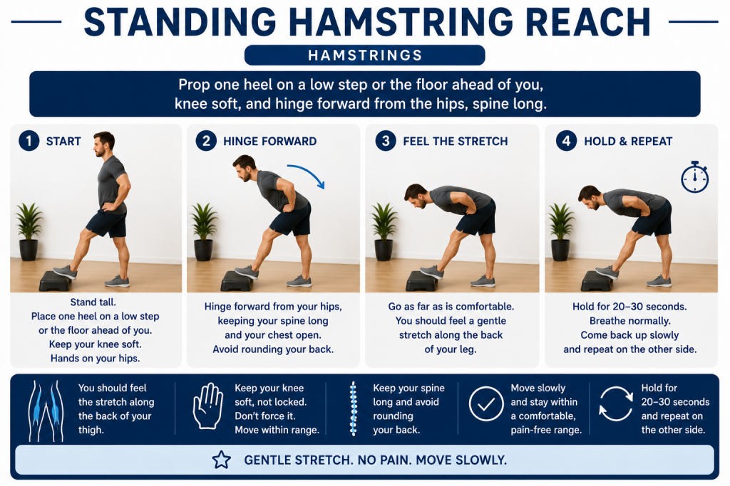 Standing hamstring reach